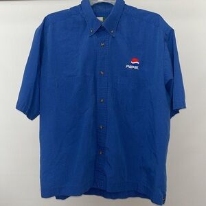 Pepsi Salesman Uniform Shirt Button Up Royal Blue XL